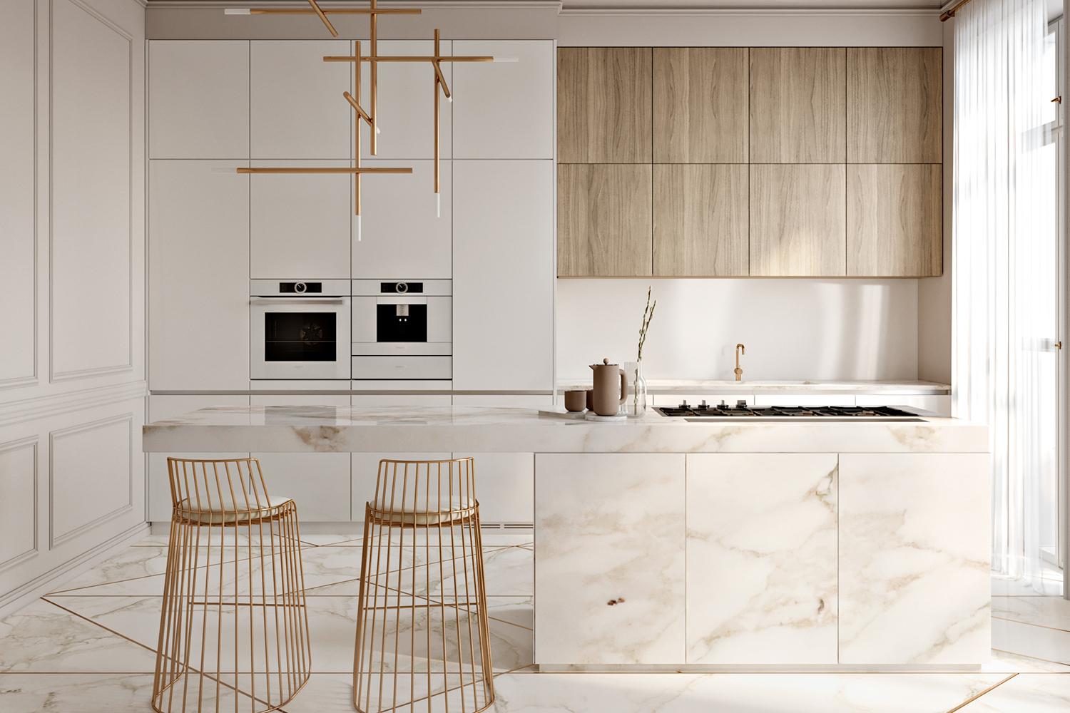 Custom Kitchen Cabinets White Sleek Finish Tailored Storage Cabinet