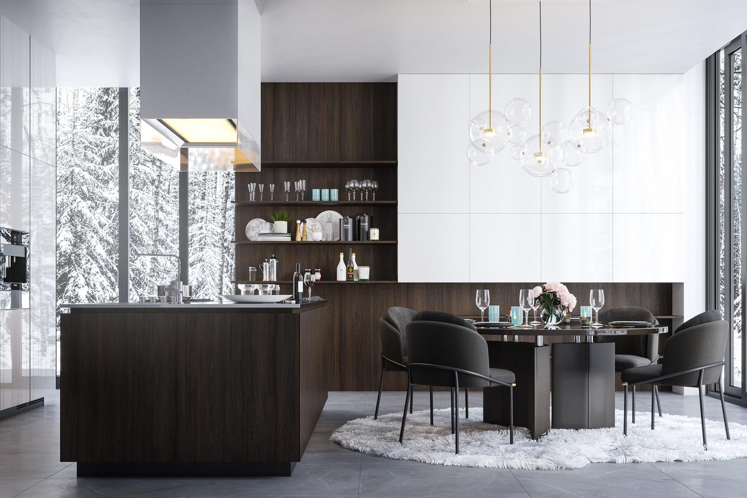 Modern Kitchen Cabinet with Island Custom Home Design