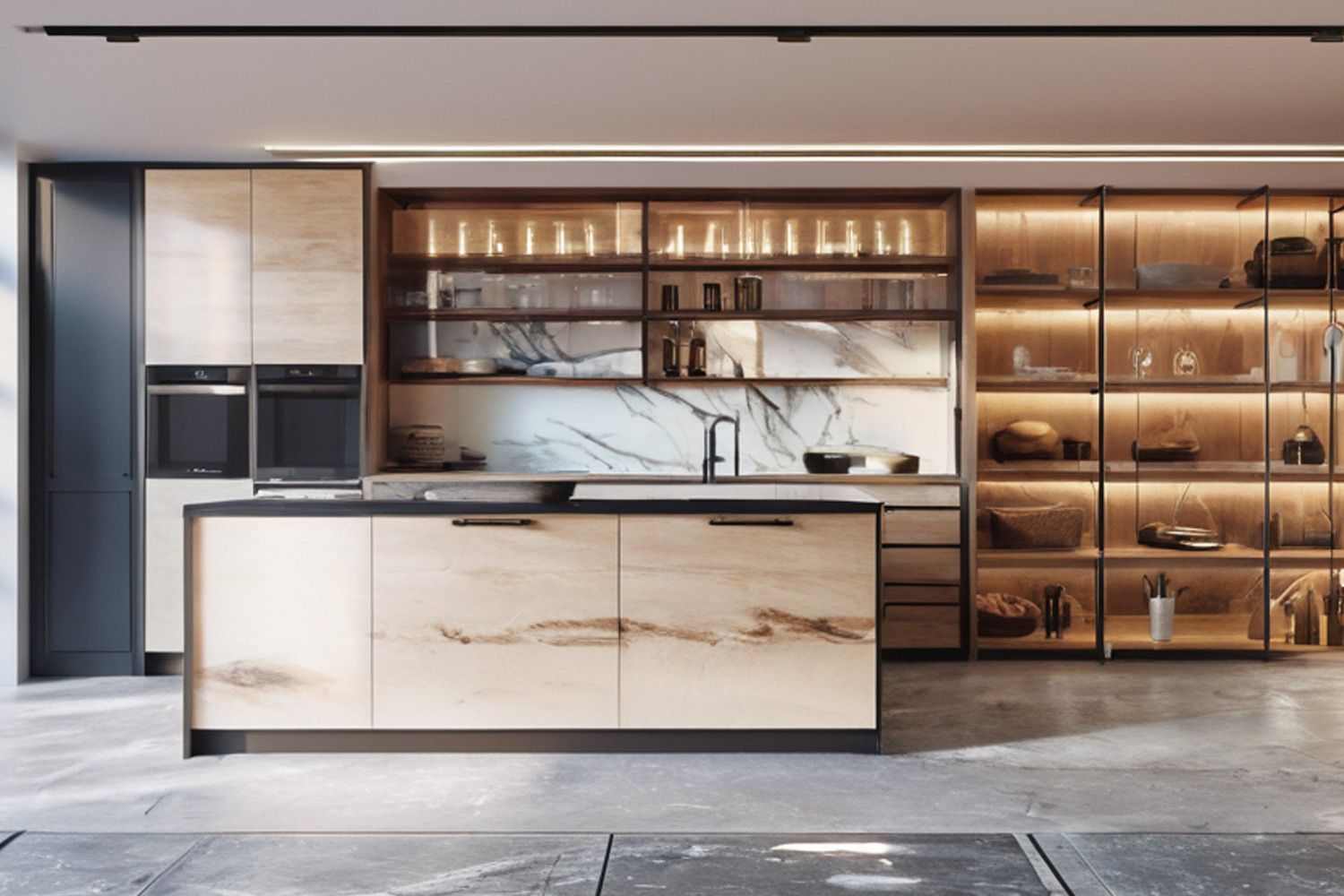 Kitchen Cabinet Custom Veneer Finish Stylish & Durable Wood Cupboard