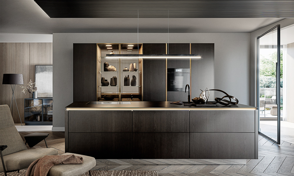 Modern Kitchen Cabinet Polished Lacquer Surface with Reinforced Hinges Minimalist Style Durable for Home Kitchen Renovations