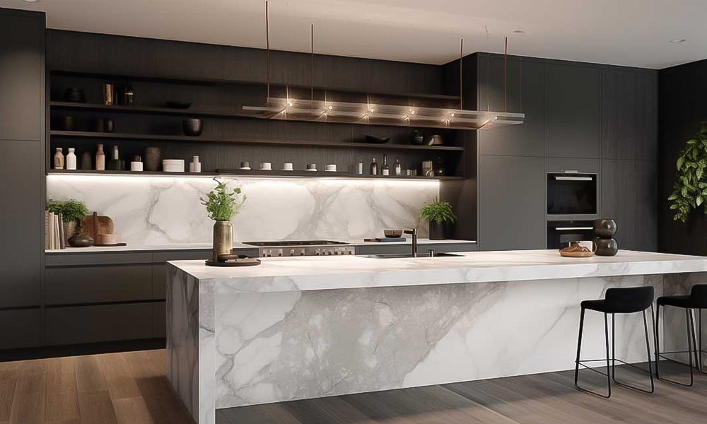 Modern Kitchen Cabinet Sleek Lacquer Finish Stylish Style Mold-proof Material No-Slam Drawers for Modern Home Renovations