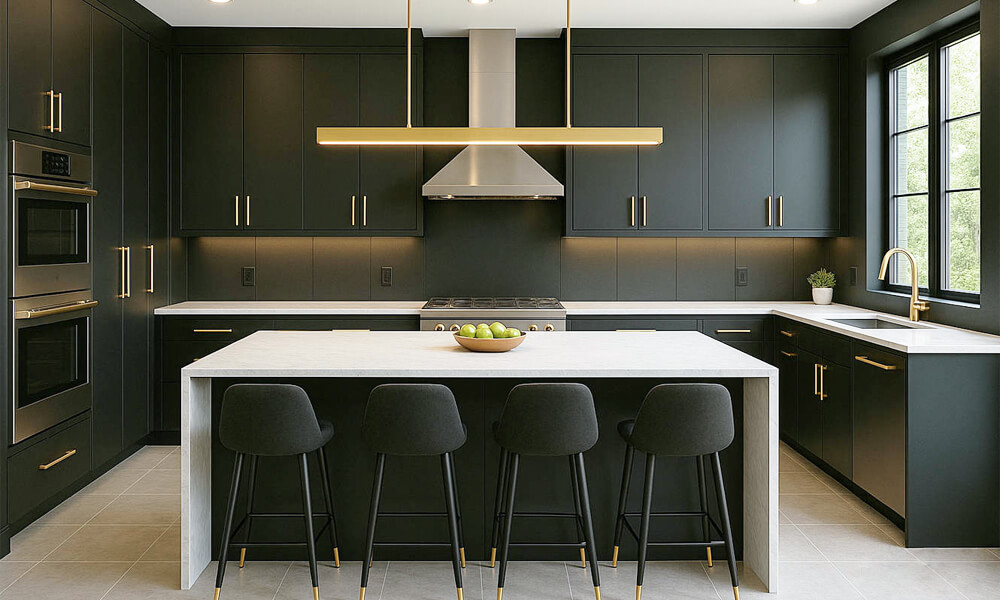 Kitchen Cabinet High Quality Lacquer Finish Elegant Style Functional Cabinets for Contemporary Family