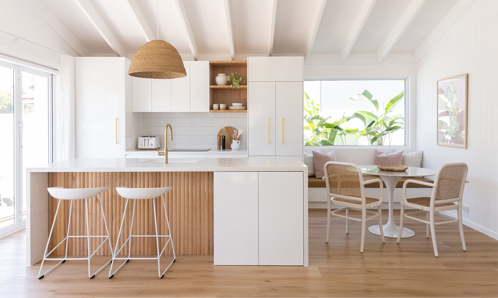 Modern Kitchen Cabinet with Island Sleek Lacquer Finish Sophisticated Style for High-End Compact Living Spaces