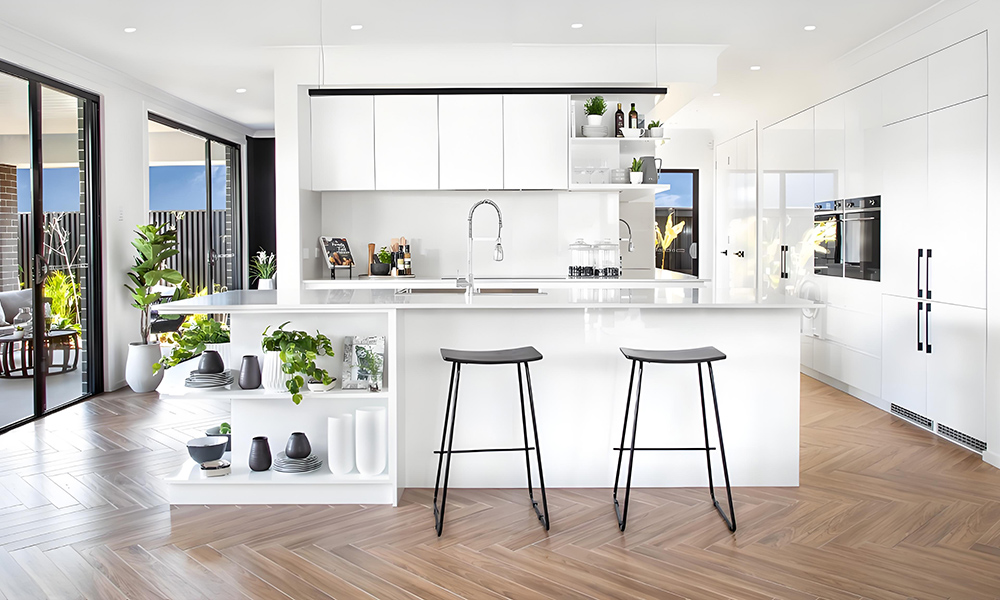 Kitchen Cabinet Set Smooth Lacquer Surface Durable Anti-scratch Laminate Adjustable Shelves for Whole House Custom