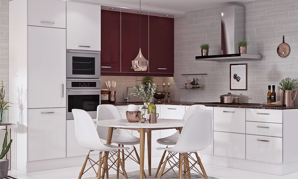 Kitchen Cabinets Customized Lacquer Finish Eco-friendly Material Minimalist Style for Urban Kitchen Remodels