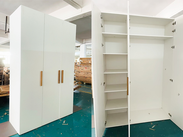 Project case image for the KI Resort Apartments project in Mauritius. The image features a modern wardrobe display with clean lines, sleek finishes, and ample storage space. The design combines both functionality and elegance, offering a contemporary storage solution that complements the resort-inspired style of the apartment.