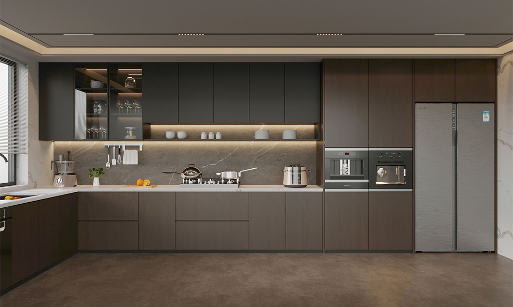Modern Kitchen Cabinet Minimalist Style Space-saving Design Soft Close Drawers for Urban Home Kitchens