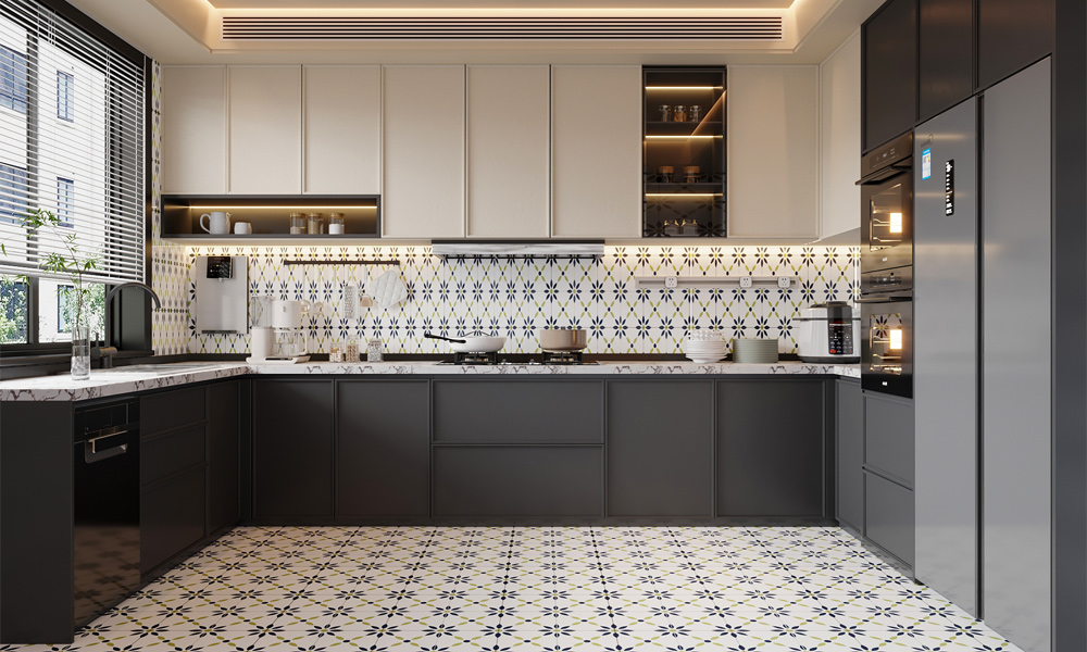 Kitchen Cabinet Premium Finish Functional Storage Hidden Sections for Stylish Home Kitchen