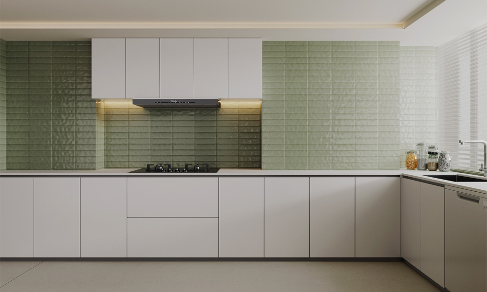 Modern Kitchen Cabinet Sleek Lacquer Finish Seamless Design Reinforced Hinges for Family Kitchens
