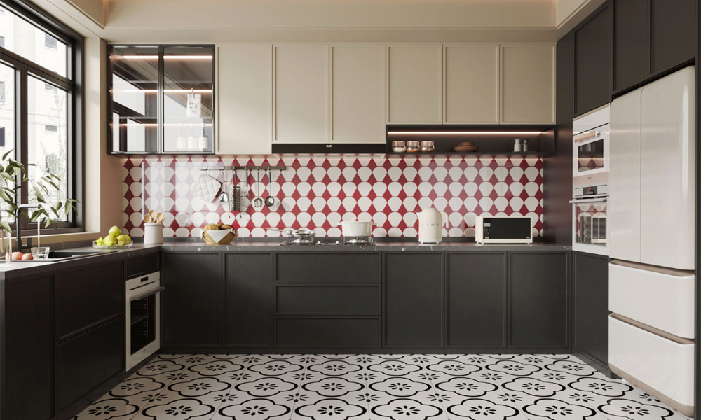 Kitchen Cabinet Luxury Style Smooth Lacquer Finish Space-saving Design for Modern Homes