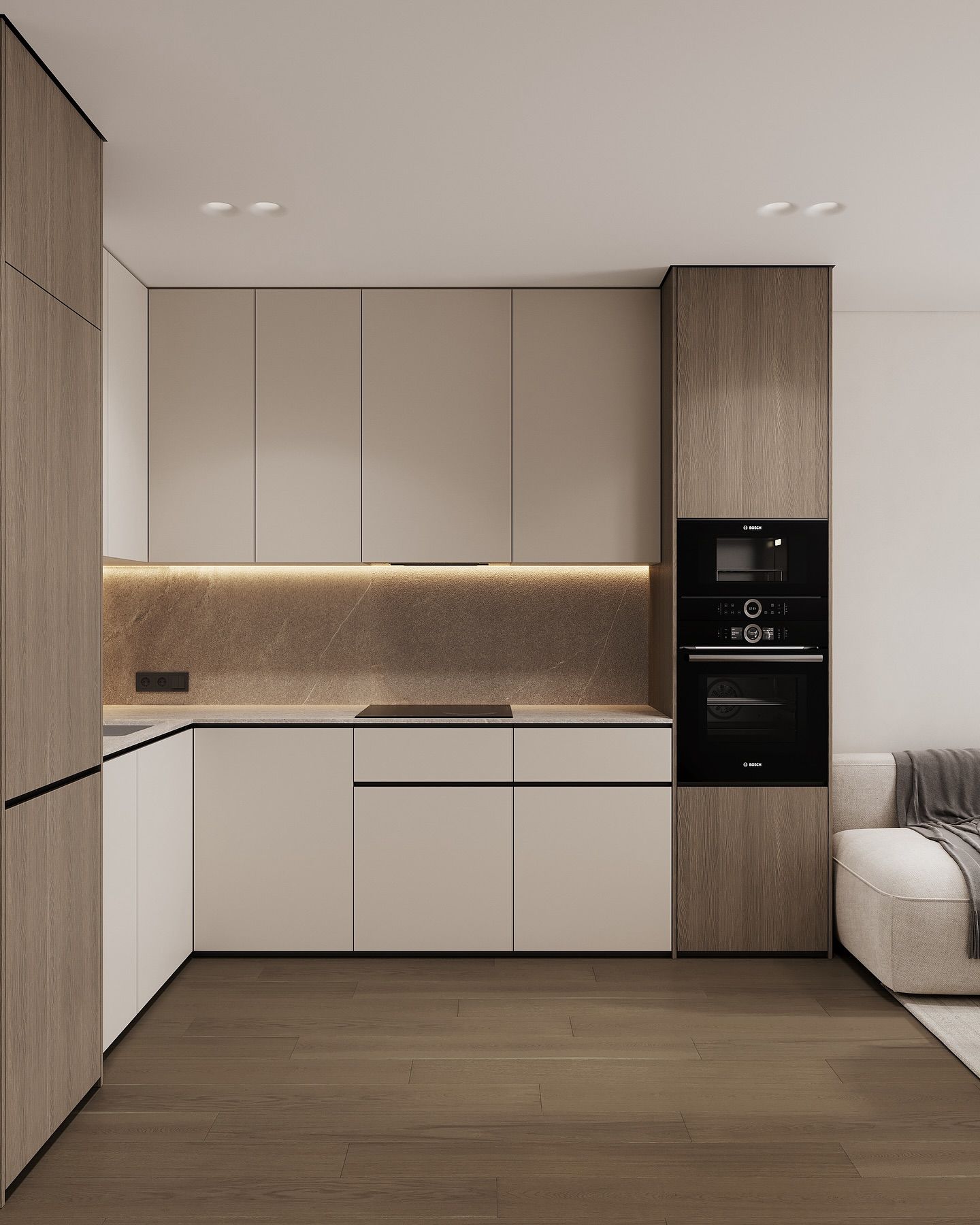 "Modern small kitchen design with smart storage solutions"