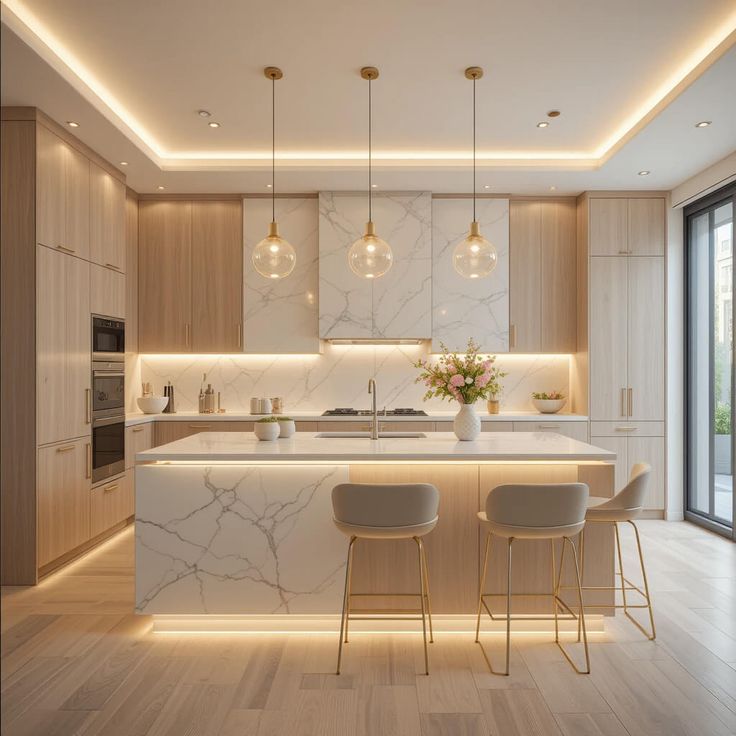AIS Luxury Kitchen Cabinet With Island