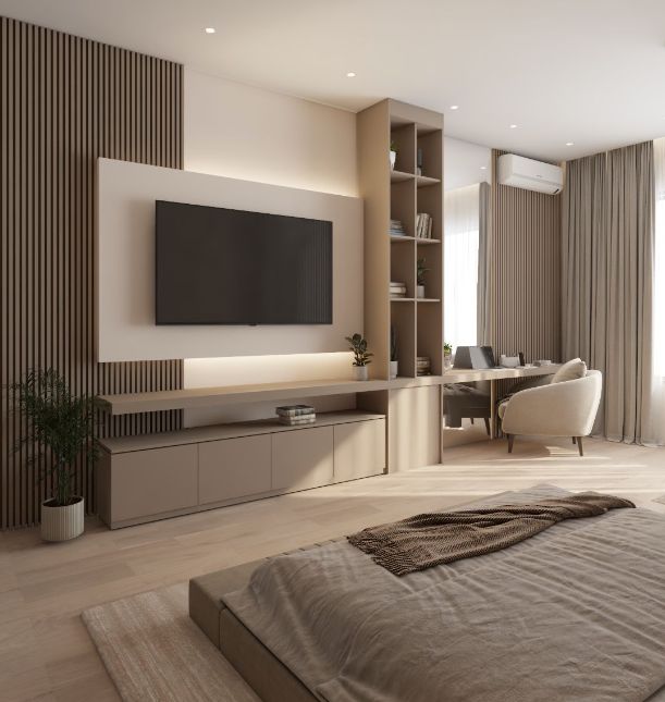 Corner TV Stand for small living room, open shelves for consoles