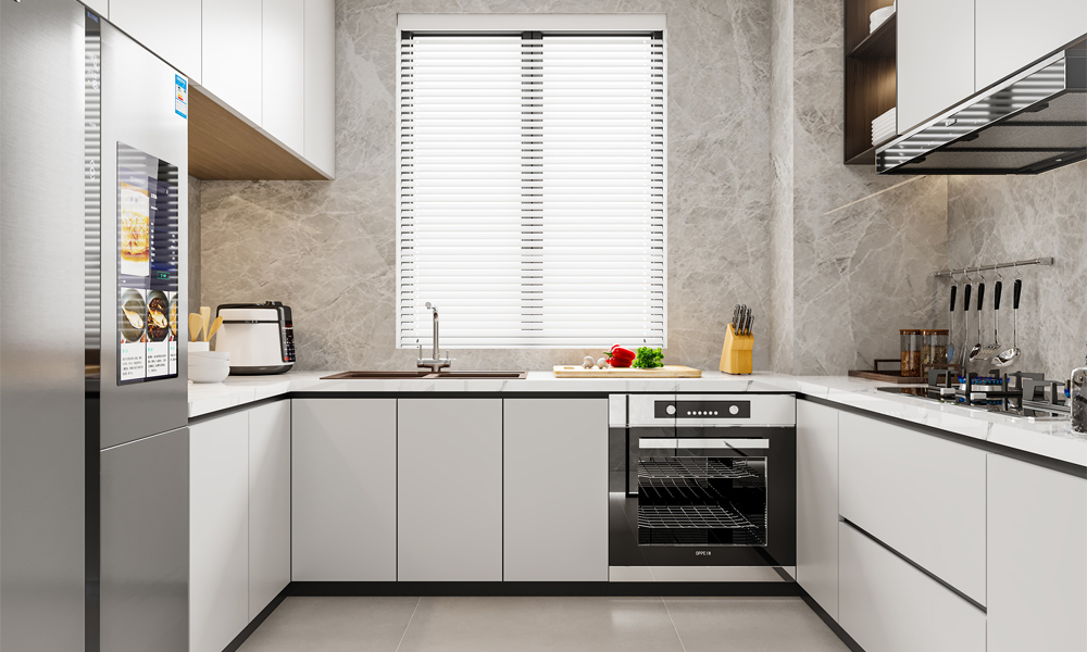 white luxury kitchen cabinet