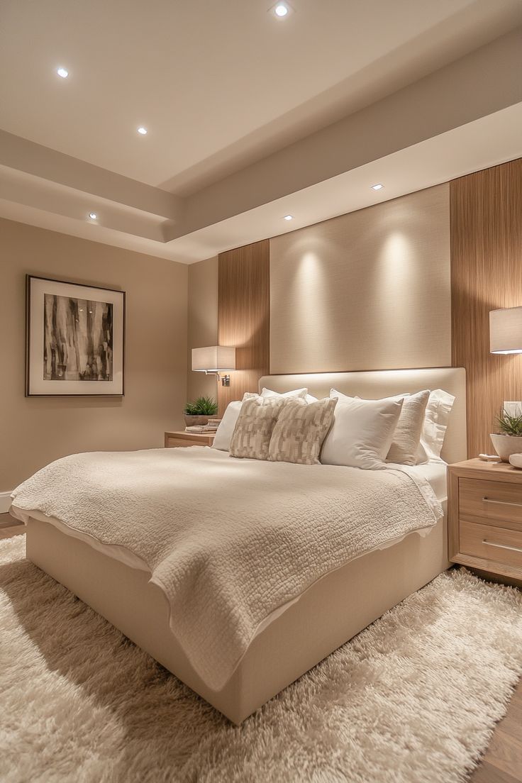 Bed & mattress (comfort first), upholstered headboard