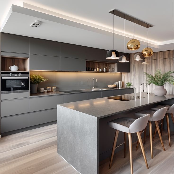 Luxury bespoke kitchen design featuring wood cabinetry from Kitchen Cabinet Brands in UK with premium finishes.