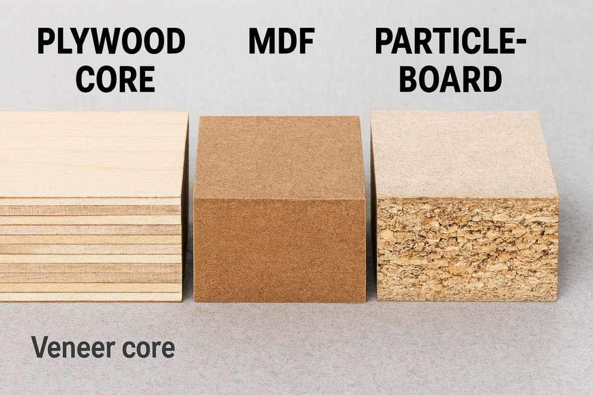 plywood core vs mdf vs particle board