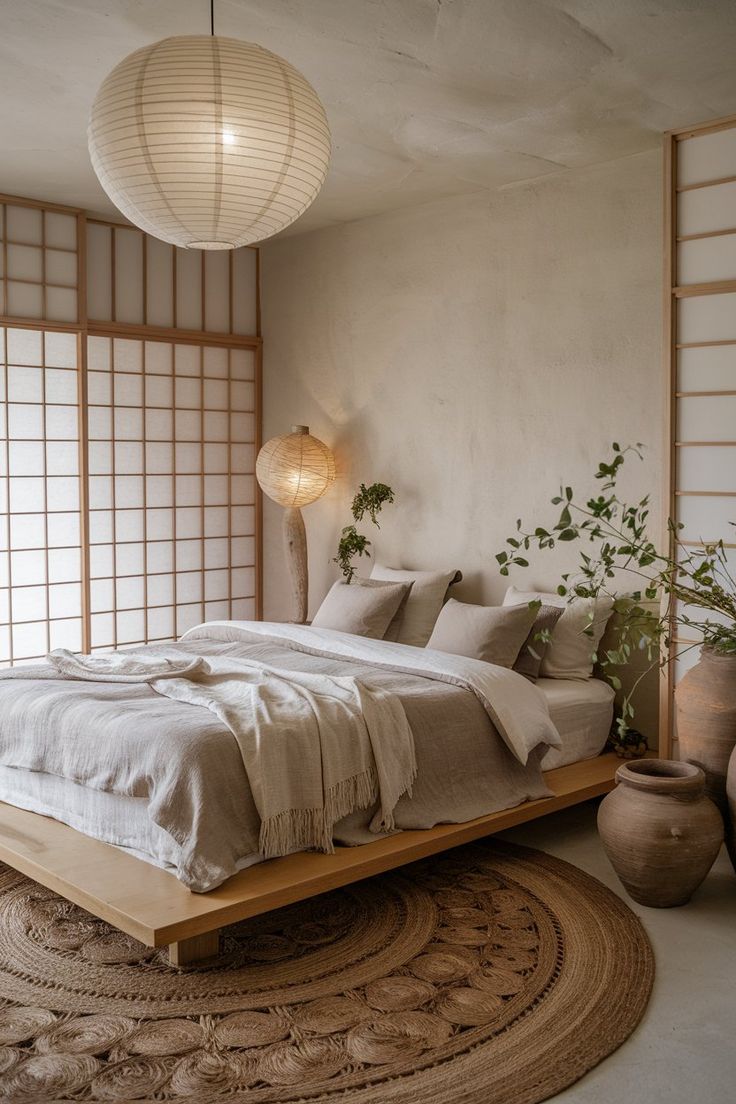 Japandi small bedroom design
