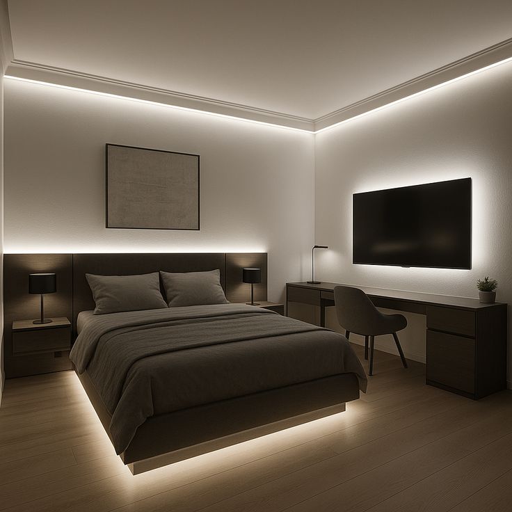 Smart-tech small bedroom design