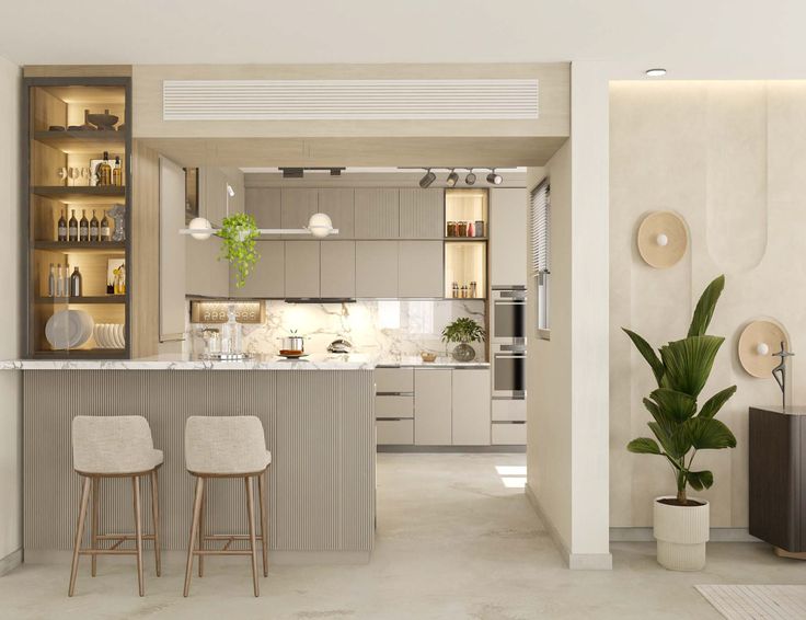 Hybrid or Semi-Open Kitchens