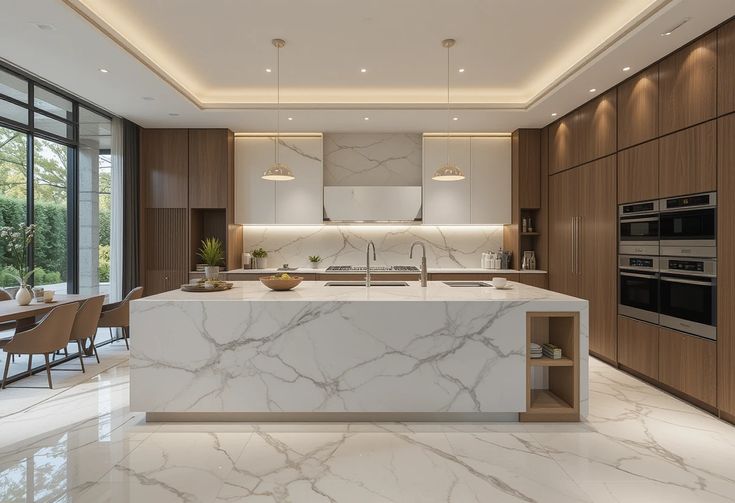 “Modern open-plan kitchen showcasing top North American kitchen cabinet makers in 2026”