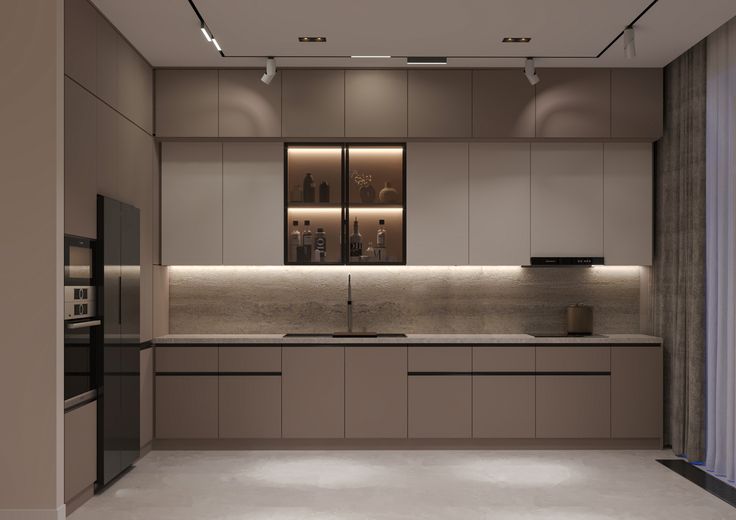 modern kitchen design 2026 with clean lines and neutral colors