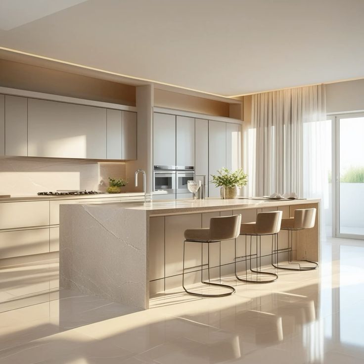 AIS Cabinet Handleless modern kitchen cabinets in a Sydney home.