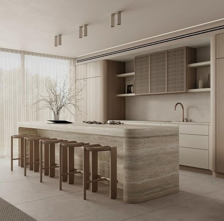 AIS Cabinet Bright Hampton style kitchen with white shaker cabinets, marble-look countertops, and a coastal-inspired design.