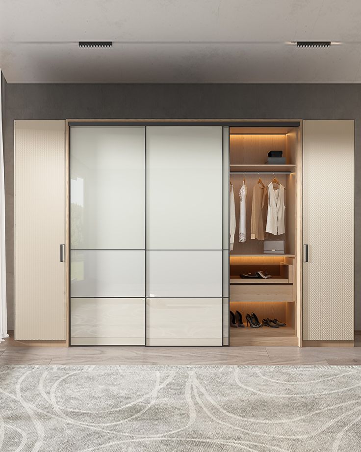 AIS Cabinet Sliding door wardrobe design in a compact bedroom.